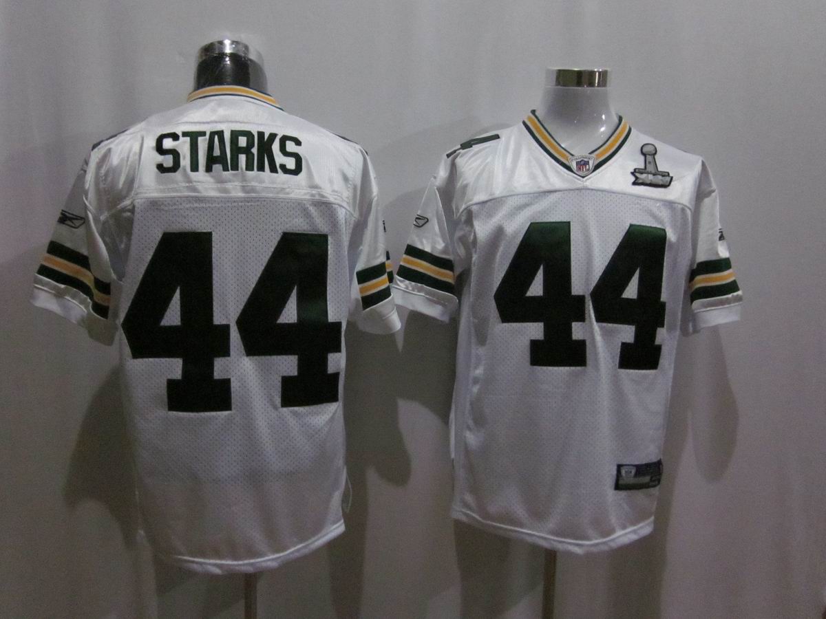 Packers #44 James Starks White Super Bowl XLV Stitched NFL Jersey