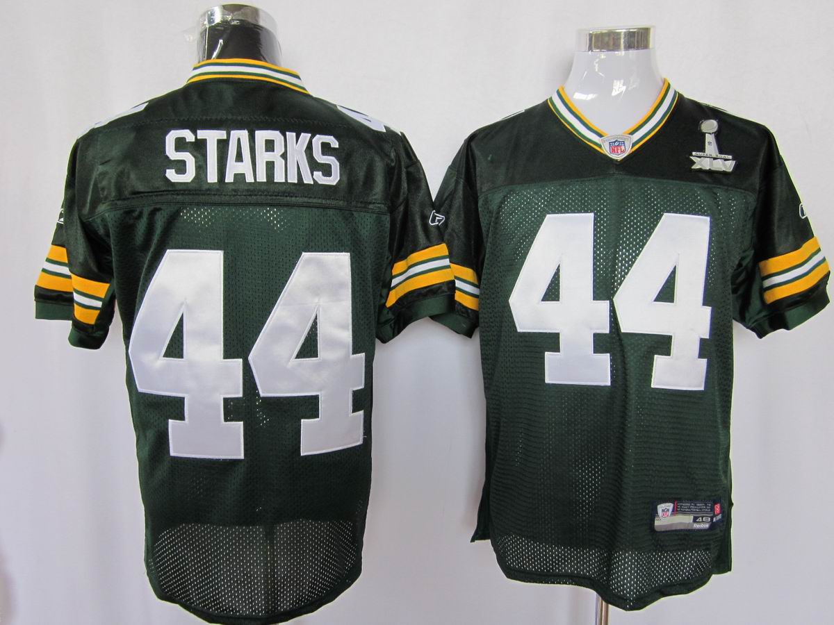 Packers #44 James Starks Green Super Bowl XLV Stitched NFL Jersey