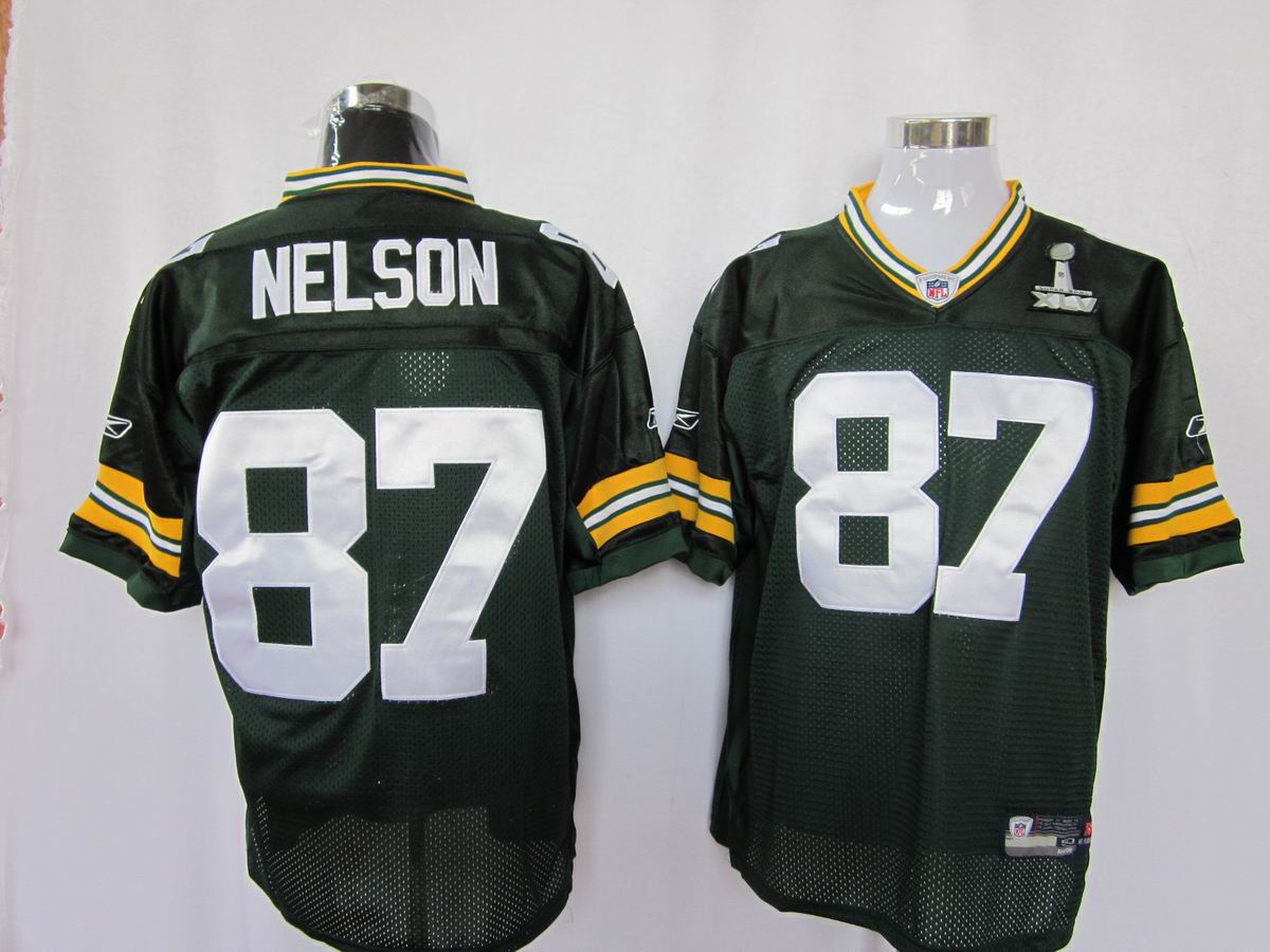 Packers #87 Jordy Nelson Green Super Bowl XLV Stitched NFL Jersey