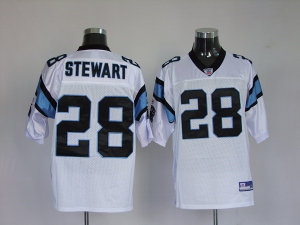 Panthers #28 Jonathan Stewart White Stitched NFL Jersey