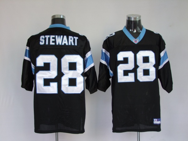 Panthers #28 Jonathan Stewart Black Stitched NFL Jersey