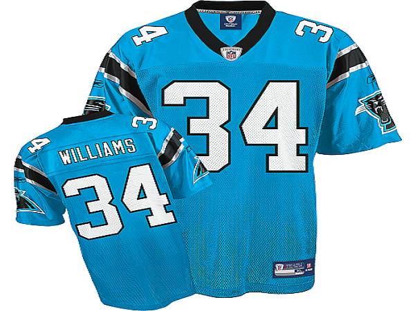 Panthers #34 DeAngelo Williams Blue Stitched NFL Jersey