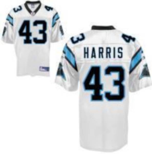 Panthers #43 Chris Harris White Stitched NFL Jersey