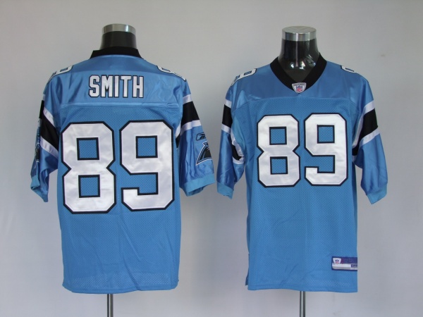 Panthers #89 Steve Smith Blue Stitched NFL Jersey