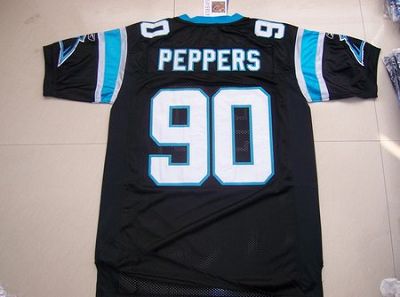 Panthers #90 Julius Peppers Black Stitched NFL Jersey