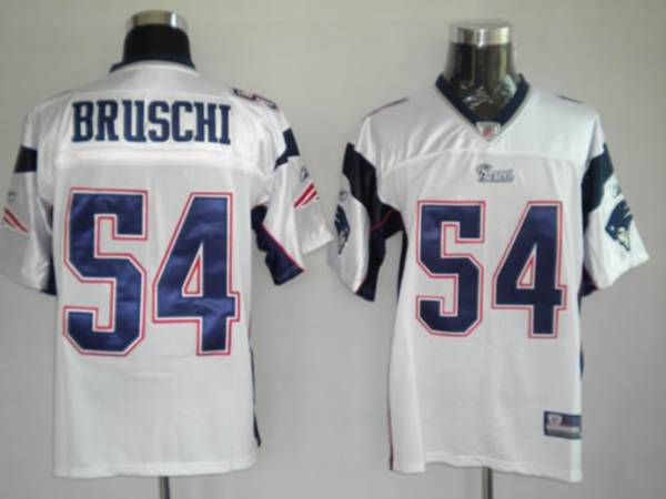 Patriots #54 Tedy Bruschi White Stitched NFL Jersey