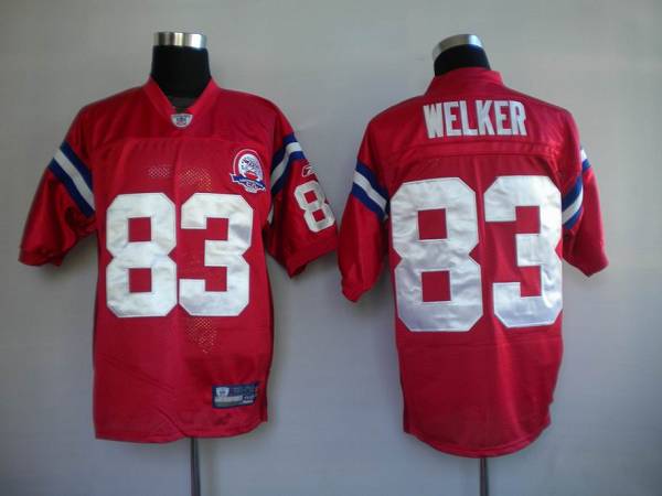 Patriots #83 Wes Welker Red With AFL 50 Anniversary Patch Stitched NFL Jersey