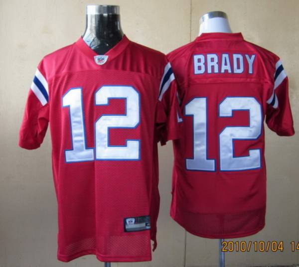 Patriots #12 Tom Brady Red Alternate Jersey Stitched NFL Jersey