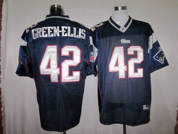 Patriots #42 Green Ellis Dark Blue Stitched NFL Jersey