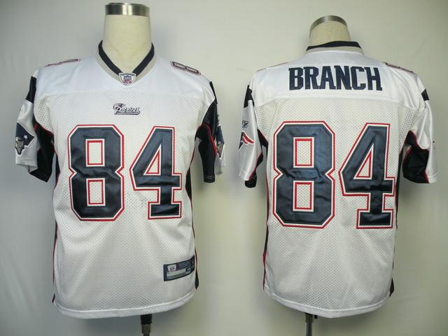 Patriots #84 Deion Branch White Stitched NFL Jersey