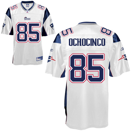 Patriots #85 Chad Ochocinco White Stitched NFL Jersey