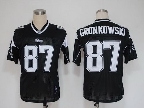 Patriots #87 Rob Gronkowski Black Shadow Stitched NFL Jersey
