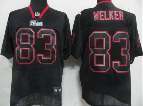 Patriots #83 Wes Welker Lights Out Black Stitched NFL Jersey