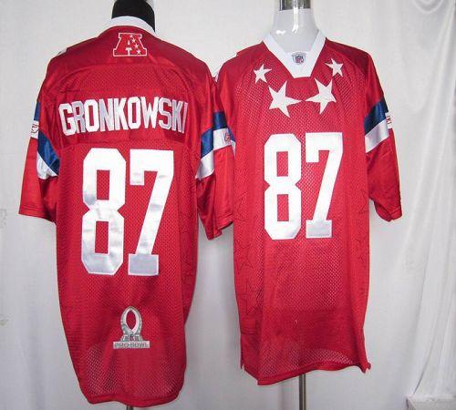 Patriots #87 Rob Gronkowski Red 2012 Pro Bowl Stitched NFL Jersey