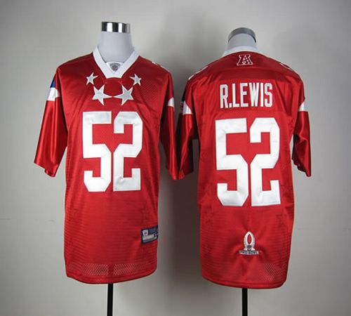 Ravens #52 Ray Lewis Red 2012 Pro Bowl Stitched NFL Jersey