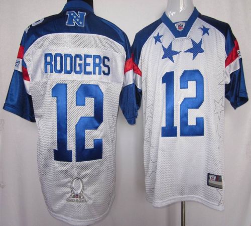 Packers #12 Aaron Rodgers White 2012 Pro Bowl Stitched NFL Jersey