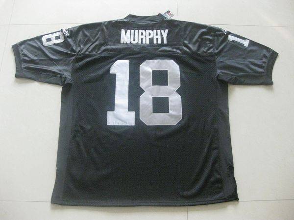 Raiders Louis Murphy #18 Stitched Black NFL Jersey