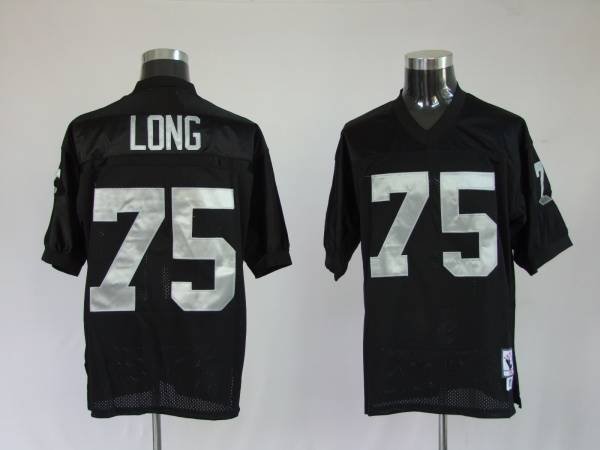 Mitchell and Ness Raiders Howie Long #75 Stitched Black NFL Jersey