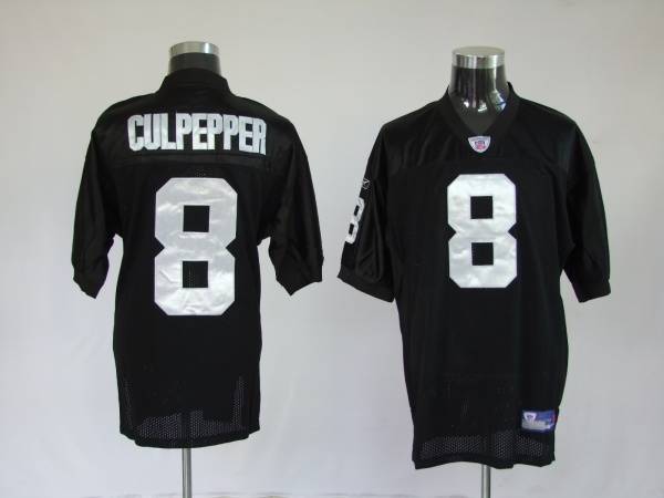 Raiders Daunte Culpepper #8 Stitched Black NFL Jersey