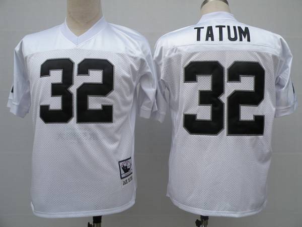 Mitchell and Ness Raiders #32 Jack Tatum White Stitched Throwback NFL Jersey