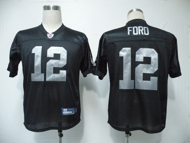 Raiders #12 Jacoby Ford Black Stitched NFL Jersey