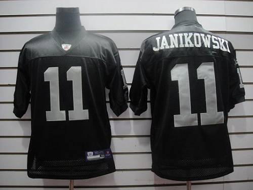 Raiders #11 Sebastian Janikowski Black Stitched NFL Jersey