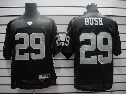 Raiders #29 Micheal Bush Black Stitched NFL Jersey