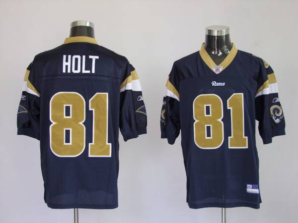 Rams  #81 Torry Holt Stitched Blue NFL Jersey