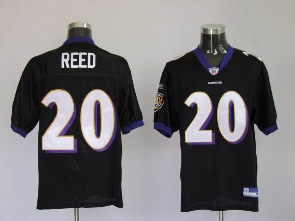 Ravens #20 Ed Reed Black Alternate Stitched NFL Jersey