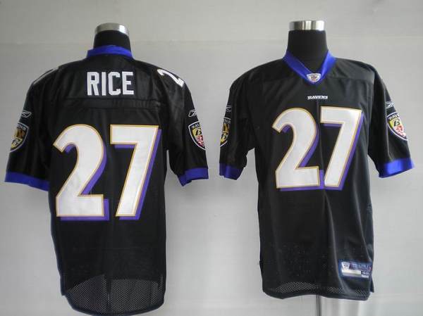 Ravens #27 Ray Rice Black Stitched NFL Jersey