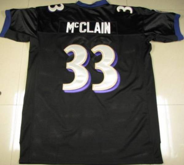 Ravens #33 Le'Ron McClain Black Stitched NFL Jersey