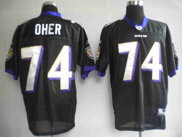 Ravens #74 Michael Oher Black Stitched NFL Jersey
