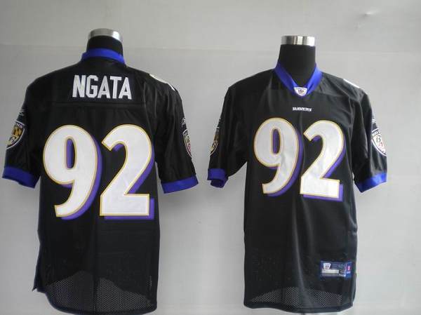 Ravens #92 Haloti Ngata Black Stitched NFL Jersey