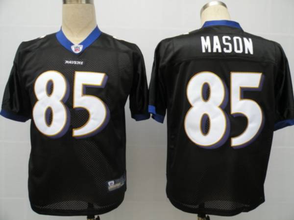 Ravens #85 Derrick Mason Black Stitched NFL Jersey
