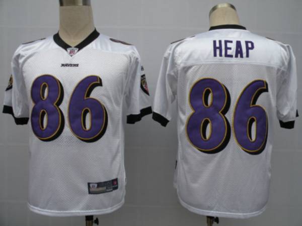 Ravens #86 Todd Heap White Stitched NFL Jersey