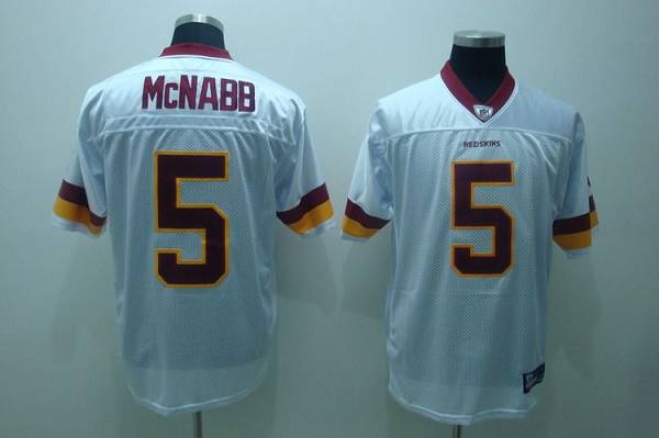 Redskins #5 Donovan McNabb Stitched White NFL Jersey
