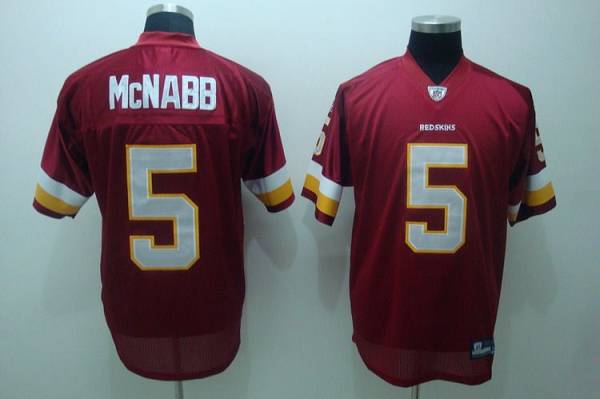Redskins #5 Donovan McNabb Stitched Red NFL Jersey