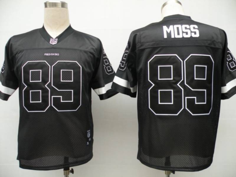 Redskins #89 Santana Moss Black Shadow Stitched NFL Jersey