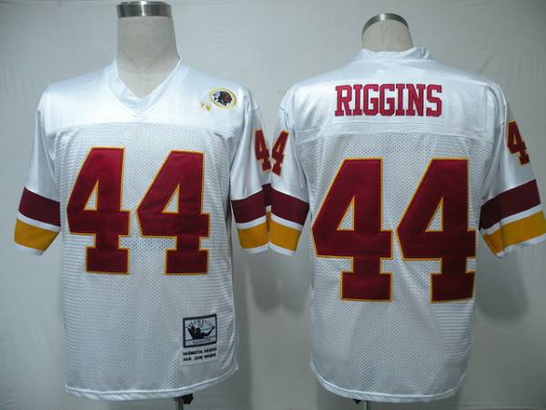 Mitchell and Ness Redskins #44 John Riggins White Stitched Throwback NFL Jersey