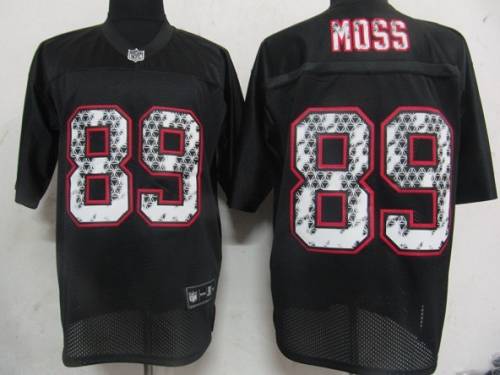 Sideline Black United Redskins #89 Santana Moss Black Stitched NFL Jersey