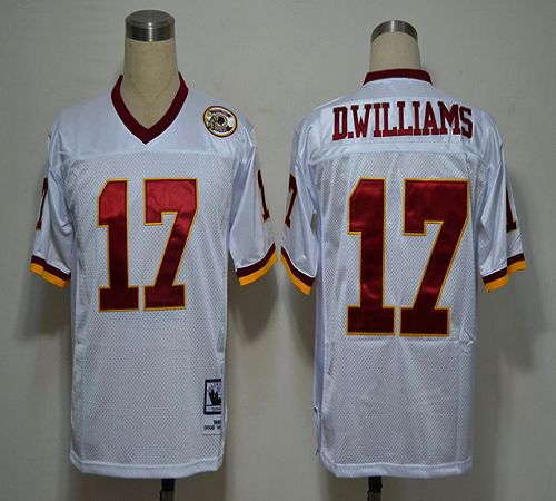 Mitchell and Ness 50TH Redskins #17 D.Williams White Stitched NFL Jersey