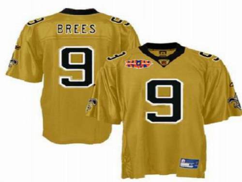 Saints #9 Drew Brees Gold With Super Bowl Patch Stitched NFL Jersey