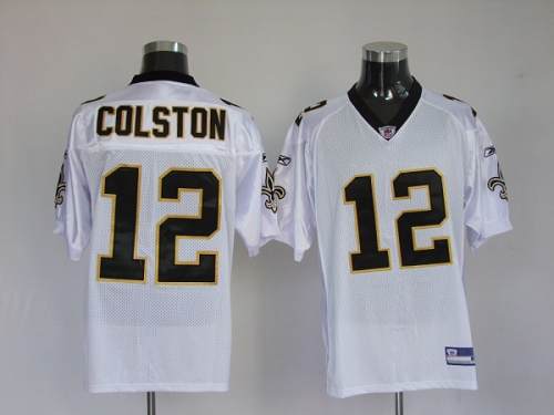 Saints #12 Marques Colston White Stitched NFL Jersey