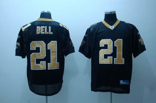 Saints #21 Mike Bell Black Stitched NFL Jersey