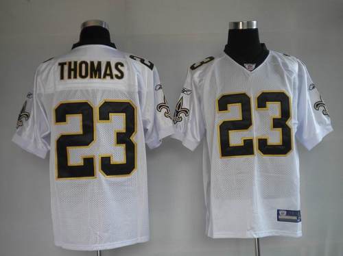 Saints #23 Pierre Thomas White Stitched NFL Jersey