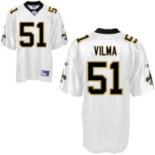 Saints #51 Jonathan Vilma White Stitched NFL Jersey