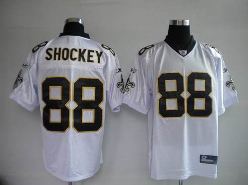 Saints #88 Jeremy Shockey White Stitched NFL Jersey