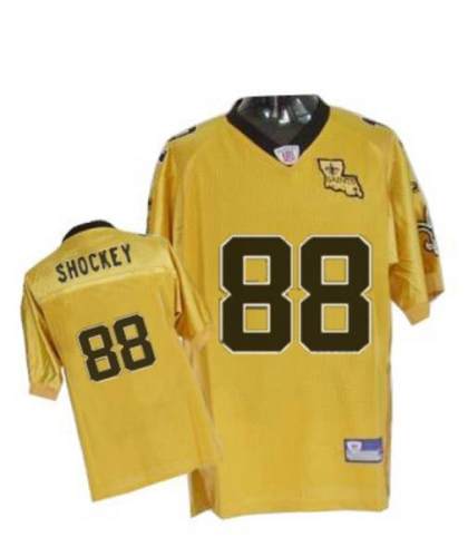 Saints #88 Jeremy Shockey Gold Stitched NFL Jersey