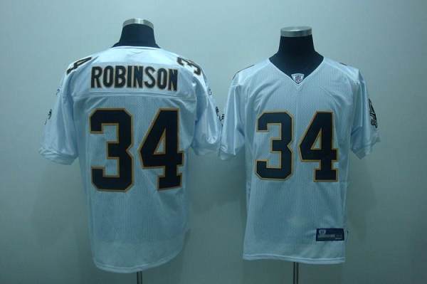 Saints 34# Patrick Robinson White Stitched NFL Jersey