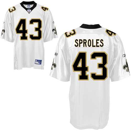 Saints #43 Darren Sproles White Stitched NFL Jersey
